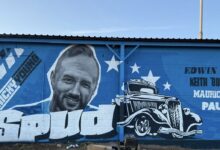 Watch street artists create stunning motorsport mural to celebrate Adrian Flux Arena legends